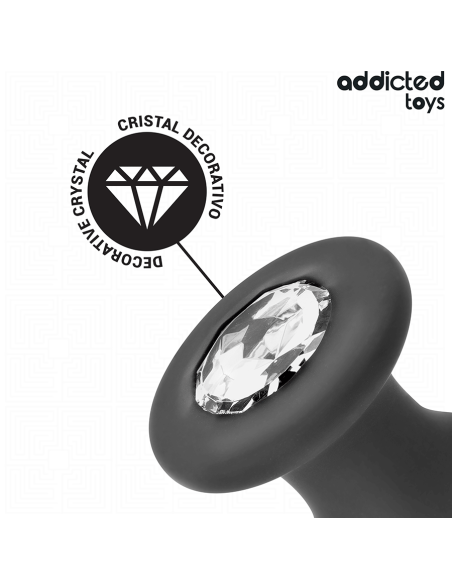 ADDICTED TOYS - ANAL PLUG WITH JEWEL SILICONE SIZE M 10.4 CM