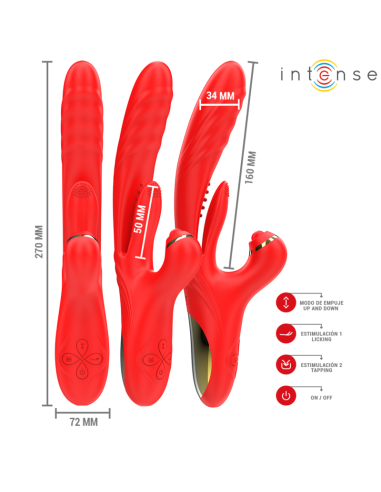 INTENSE - ROSALIA VIBRADOR MULTIFUNCIÓN 3 EN 1...
