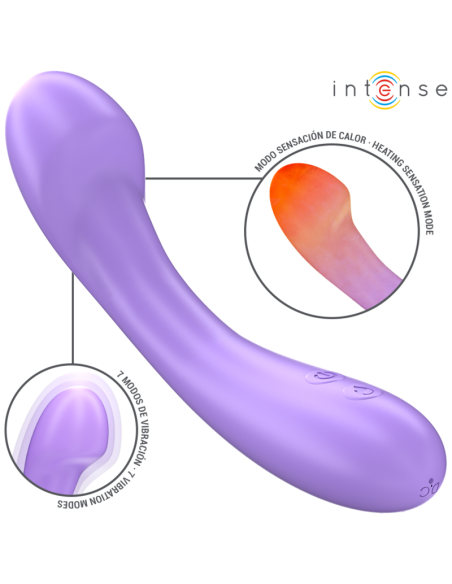 INTENSE - BECKY VIBRADOR 19 CM CALENTABLE 7 VIBRACIONES MORADO