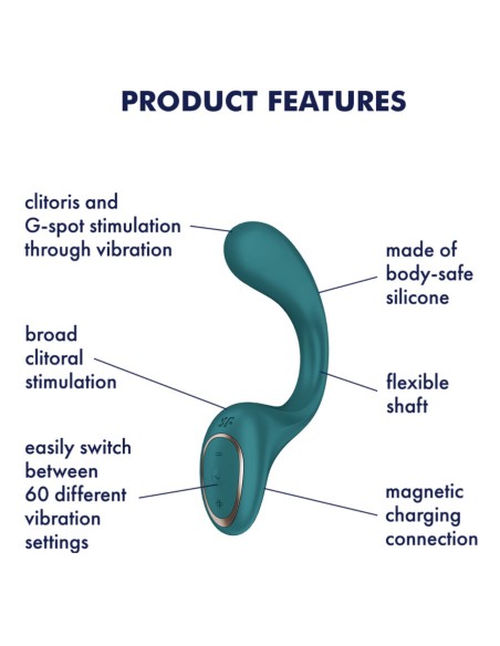 SATISFYER - G FOR GODDESS 2 RABBIT VIBRATOR BOTTLE GREEN