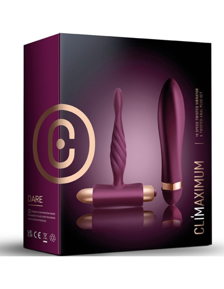 CLIMAXIMUM - DARE KIT TWISTED VIBRATOR + ANAL PLUG BEGINNER
