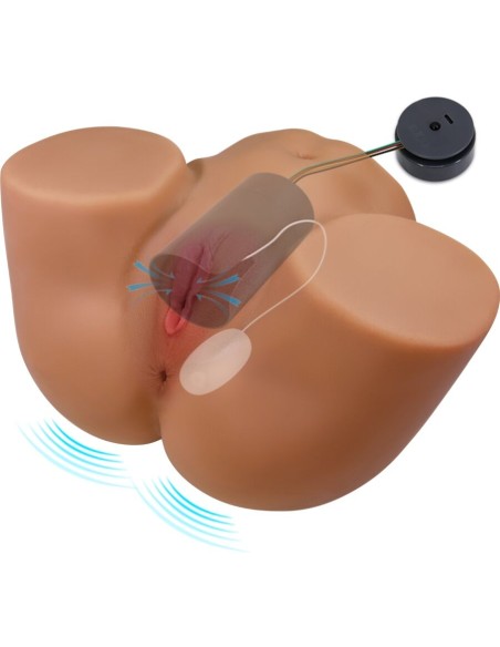 CRAZY BULL - SOPHIA REALISTIC FEMALE BUTT VIBRATOR AND SUCKER WITH SOUND 5.5 KG