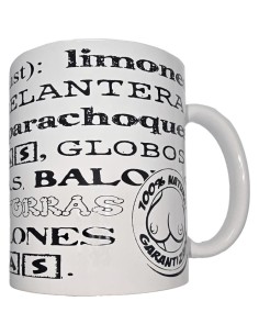 DIABLO PICANTE - WHITE MUG WITH BOOB SYNONYMS 370 ML