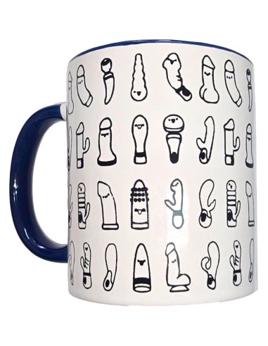 DIABLO PICANTE - WHITE VIBRATORS MUG WITH BLUE...