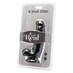 GET REAL - DILDO 12 CM WITH BALLS BLACK 2