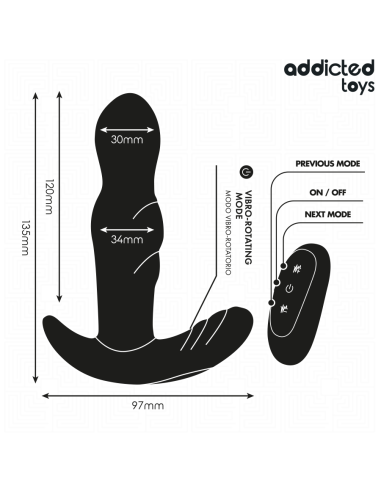 ADDICTED TOYS - ROTATING VIBRATING ANAL PLUG...
