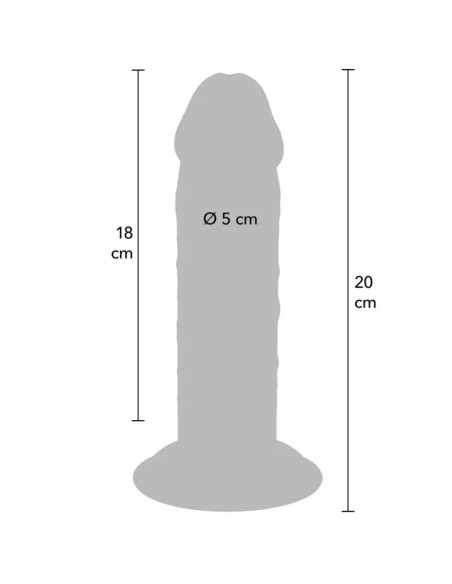 GET REAL - DELUXE THICK DOUBLE-DENSITY TPE DONG 20 CM