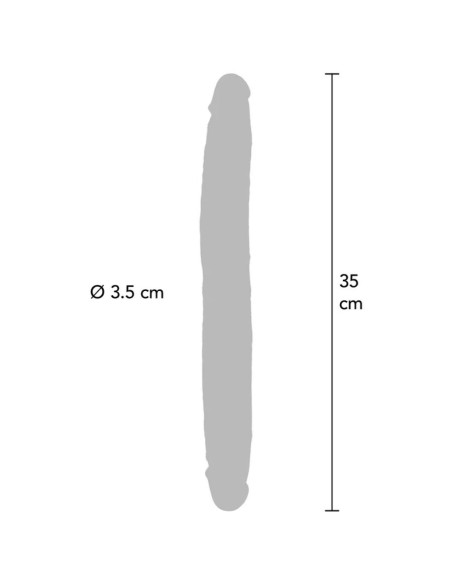 GET REAL - DOUBLE-ENDED SILICONE DILDO CARAMEL 35 CM