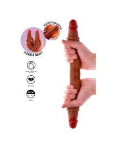 GET REAL - DOUBLE-ENDED SILICONE DILDO CARAMEL 40 CM 2