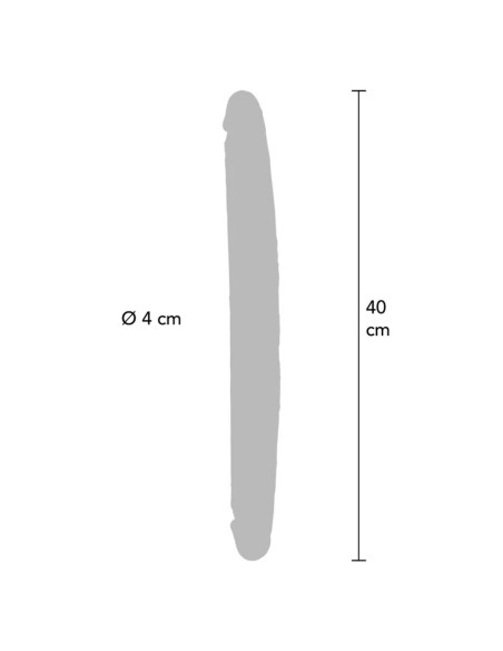 GET REAL - DOUBLE-ENDED SILICONE DILDO CARAMEL 40 CM