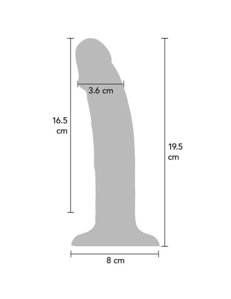 GET REAL - REALISTIC SILICONE VIBRATING DILDO CLEAR 19.5 CM
