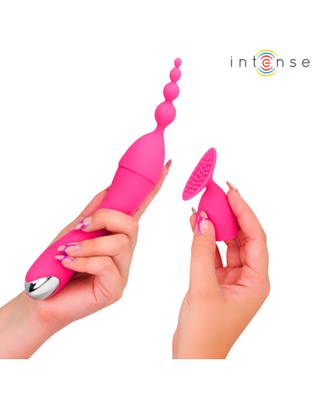 INTENSE - CHER VIBRATOR WITH 20 PATTERNS AND INTERCHANGEABLE HEADS