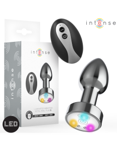 INTENSE - VIBRATING METAL ANAL PLUG WITH LED LIGHTS AND...