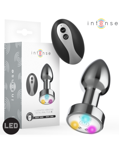 INTENSE - VIBRATING METAL ANAL PLUG WITH LED...