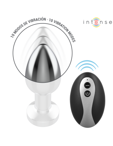 INTENSE - VIBRATING METAL ANAL PLUG WITH LED...