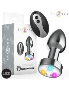 INTENSE - VIBRATING METAL ANAL PLUG WITH LED LIGHTS AND...