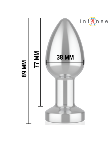 INTENSE - VIBRATING METAL ANAL PLUG WITH LED...