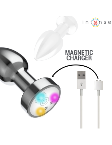 INTENSE - VIBRATING METAL ANAL PLUG WITH LED...