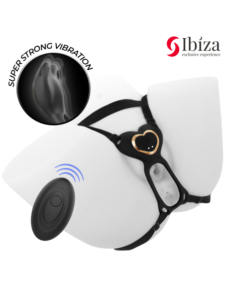IBIZA - VIBRADOR PARA PAREJAS FORMA DE BRAGUITA CORAZON CONTROL REMOTO