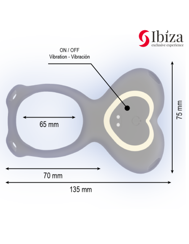 IBIZA - VIBRADOR PARA PAREJAS FORMA DE BRAGUITA...