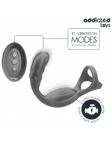 ADDICTED TOYS - DUAL PROSTATIC COCK RING REMOTE...