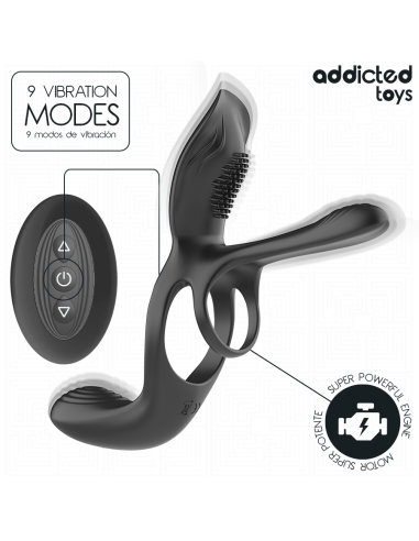 ADDICTED TOYS - DOUBLE PENIS RING WITH CLITORAL...