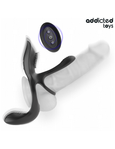 ADDICTED TOYS - DOUBLE PENIS RING WITH CLITORAL STIMULATOR 2