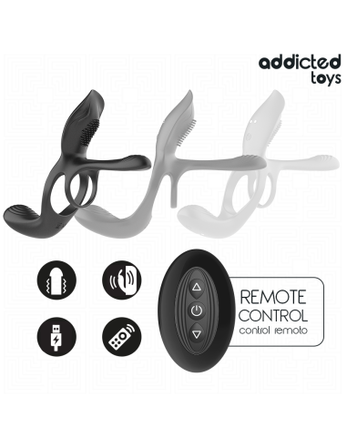 ADDICTED TOYS - DOUBLE PENIS RING WITH CLITORAL...