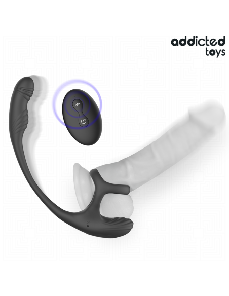 ADDICTED TOYS - ANAL PLUG WITH VIBRATION AND 360 WAVING AND TESTICLE STIMULATOR