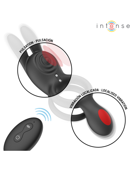 INTENSE - QUINN DOUBLE VIBRATION RING REMOTE CONTROL
