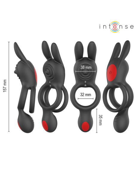 INTENSE - QUINN DOUBLE VIBRATION RING REMOTE CONTROL