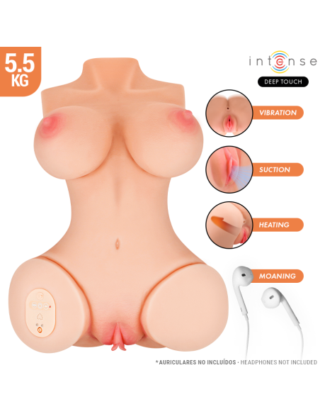 INTENSE DEEP TOUCH - VERO TORSO VAGINA WITH SUCTION, HEAT, VIBRATION AND VOICE EFFECTS L 5.5 KG