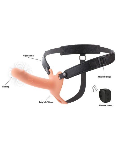 HIDDEN DESIRE - INFERNO VIBRATING PENIS SLEEVE STRAP-ON  16 CM
