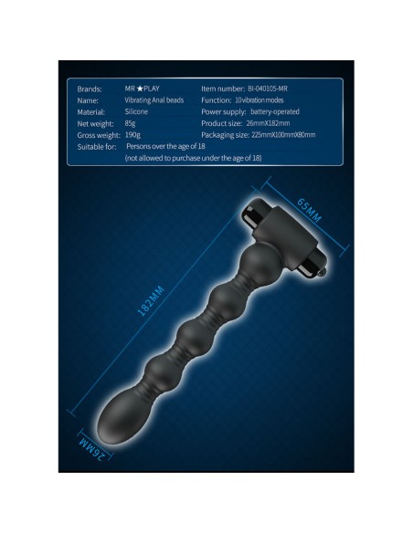 MR PLAY - VIBRATING ANAL PLUG MASSAGER