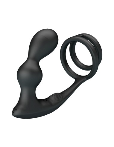 MR PLAY - VIBRATING ANAL PLUG WITH PENIS RING...
