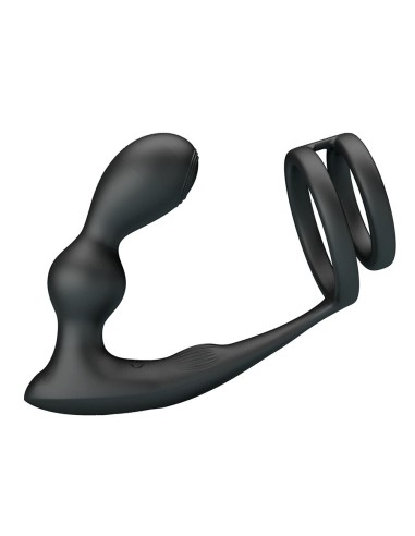 MR PLAY - VIBRATING ANAL PLUG WITH PENIS RING...