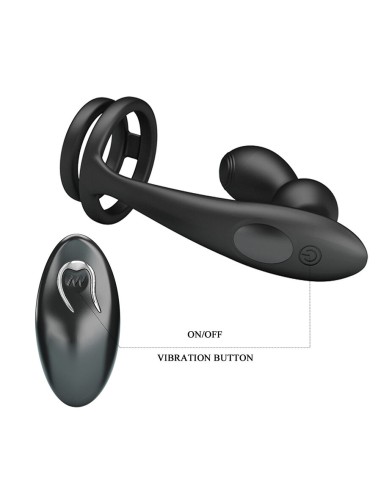 MR PLAY - VIBRATING ANAL PLUG WITH PENIS RING...