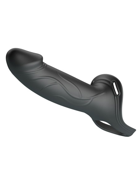 PRETTY LOVE - LONDON UNIVERSAL HARNESS WITH SILICONE STRAP-ON DILDO BLACK 16.8 CM