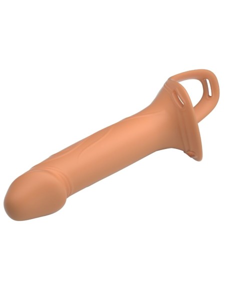 PRETTY LOVE - LANDON HARNESS BRIEFS UNIVERSAL STRAP-ON HARNESS WITH HOLLOW SILICONE DILDO 16.8 CM FLESH