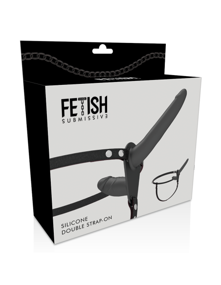 FETISH SUBMISSIVE DOUBLE PENETRIX STRAP-ON BLACK UP