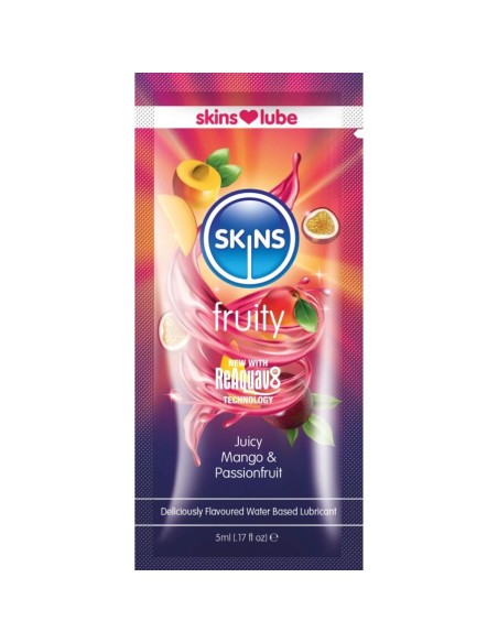 SKINS - FRUITY WATER-BASED LUBRICANT MANGO  PASSION FRUIT SINGLE-DOSE 5 ML