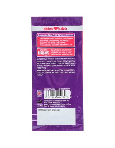 SKINS - FRUITY WATER-BASED LUBRICANT MANGO...