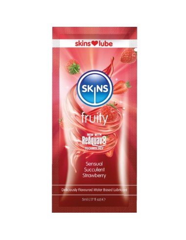 SKINS - FRUITY WATER-BASED LUBRICANT STRAWBERRY...