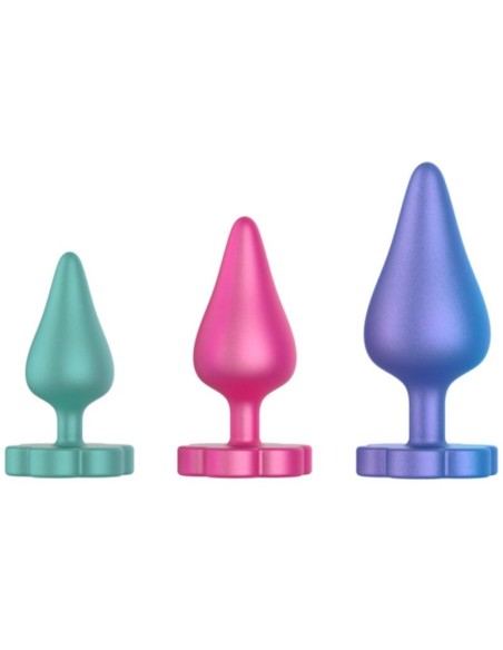 ROMP - LUSTER ANAL TRAINING KIT S/M/L WITH FLOWER-SHAPED BASE