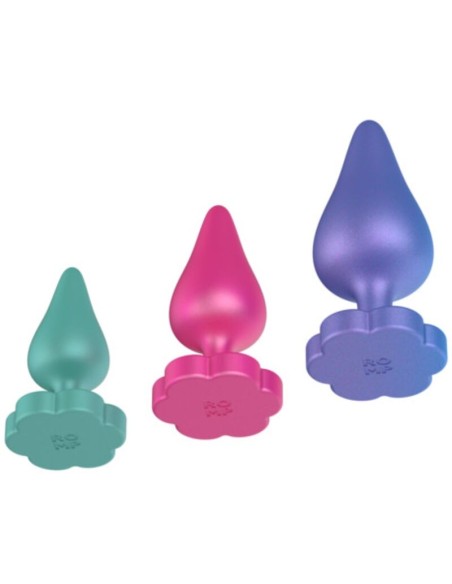 ROMP - LUSTER ANAL TRAINING KIT S/M/L WITH FLOWER-SHAPED BASE