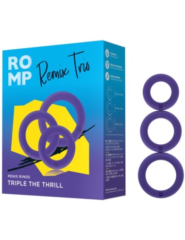 ROMP - REMIX TRIO SET OF 3 PURPLE SILICONE...