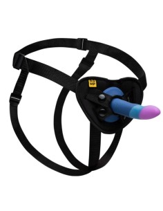 ROMP - PICCOLO HARNESS + SILICONE DILDO WITH TRICOLOR...