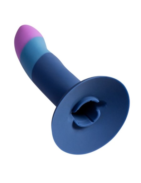 ROMP - PICCOLO HARNESS + SILICONE DILDO WITH TRICOLOR SUCTION CUP 14 CM
