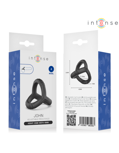 INTENSE - JOHN ADJUSTABLE TRIPLE PENIS RING...