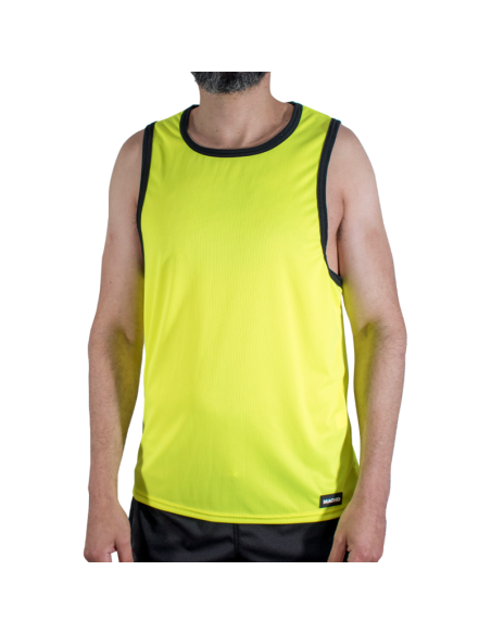 MACHO - CMV001 CAMISETA GYM AMARILLA S/M
